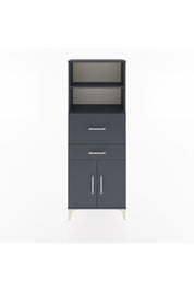 Arges Dolap 3 Raflı 2 Çekmeceli 2 Kapaklı 60x30x163 Antrasit-Antrasit