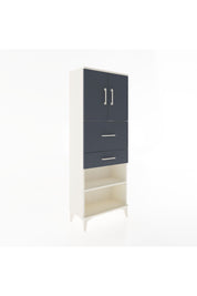 Arges Dolap 3 Raflı 2 Çekmeceli 2 Kapaklı 60x30x163 Aytaşı-Antrasit
