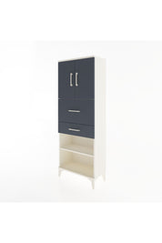 Arges Dolap 3 Raflı 2 Çekmeceli 2 Kapaklı 60x30x163 Aytaşı-Antrasit