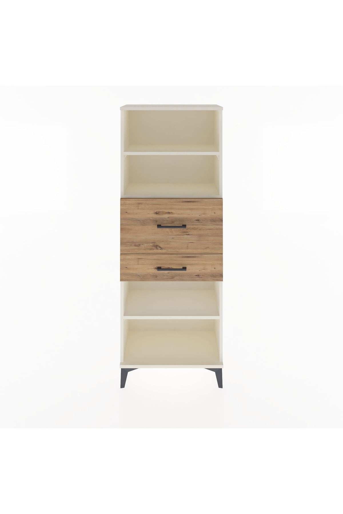 Arges Dolap 3 Raflı 2 Çekmeceli 60x30x163 Aytaşı-Çam