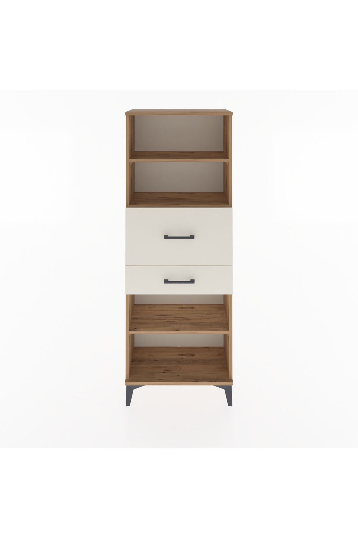 Arges Dolap 3 Raflı 2 Çekmeceli 60x30x163 Çam-Aytaşı