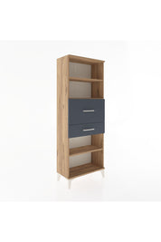 Arges Dolap 3 Raflı 2 Çekmeceli 60x30x163 Çam-Antrasit