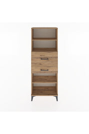 Arges Dolap 3 Raflı 2 Çekmeceli 60x30x163 Çam-Çam