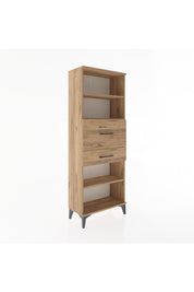 Arges Dolap 3 Raflı 2 Çekmeceli 60x30x163 Çam-Çam