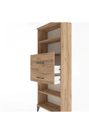 Arges Dolap 3 Raflı 2 Çekmeceli 60x30x163 Çam-Çam