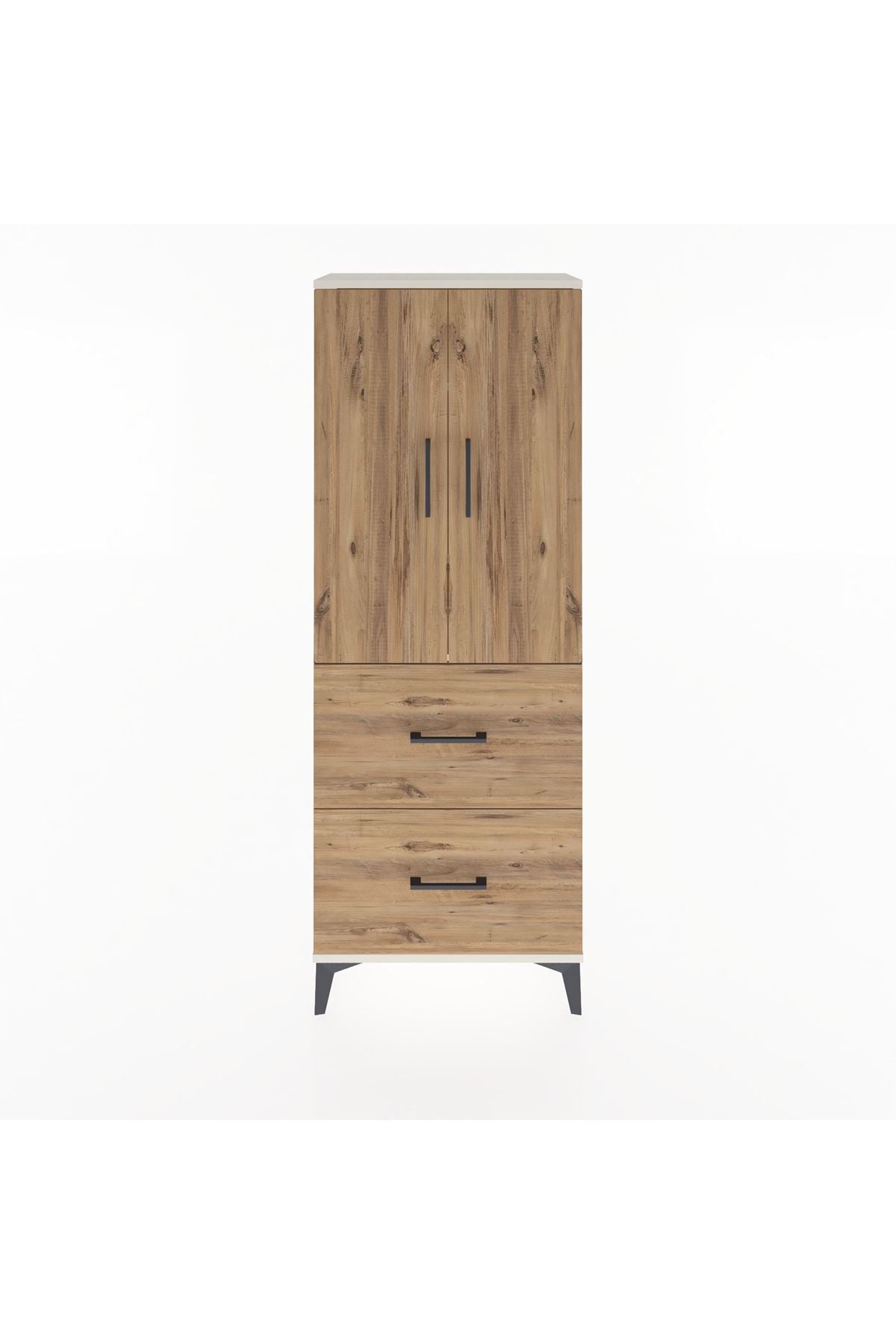 Arges Dolap 3 Raflı 2 Çekmeceli 2 Kapaklı 60x30x163 Aytaşı-Çam