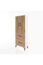 Arges Dolap 3 Raflı 2 Çekmeceli 2 Kapaklı 60x30x163 Aytaşı-Çam