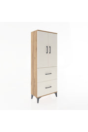 Arges Dolap 3 Raflı 2 Çekmeceli 2 Kapaklı 60x30x163 Çam-Aytaşı