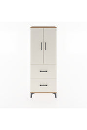 Arges Dolap 3 Raflı 2 Çekmeceli 2 Kapaklı 60x30x163 Çam-Aytaşı