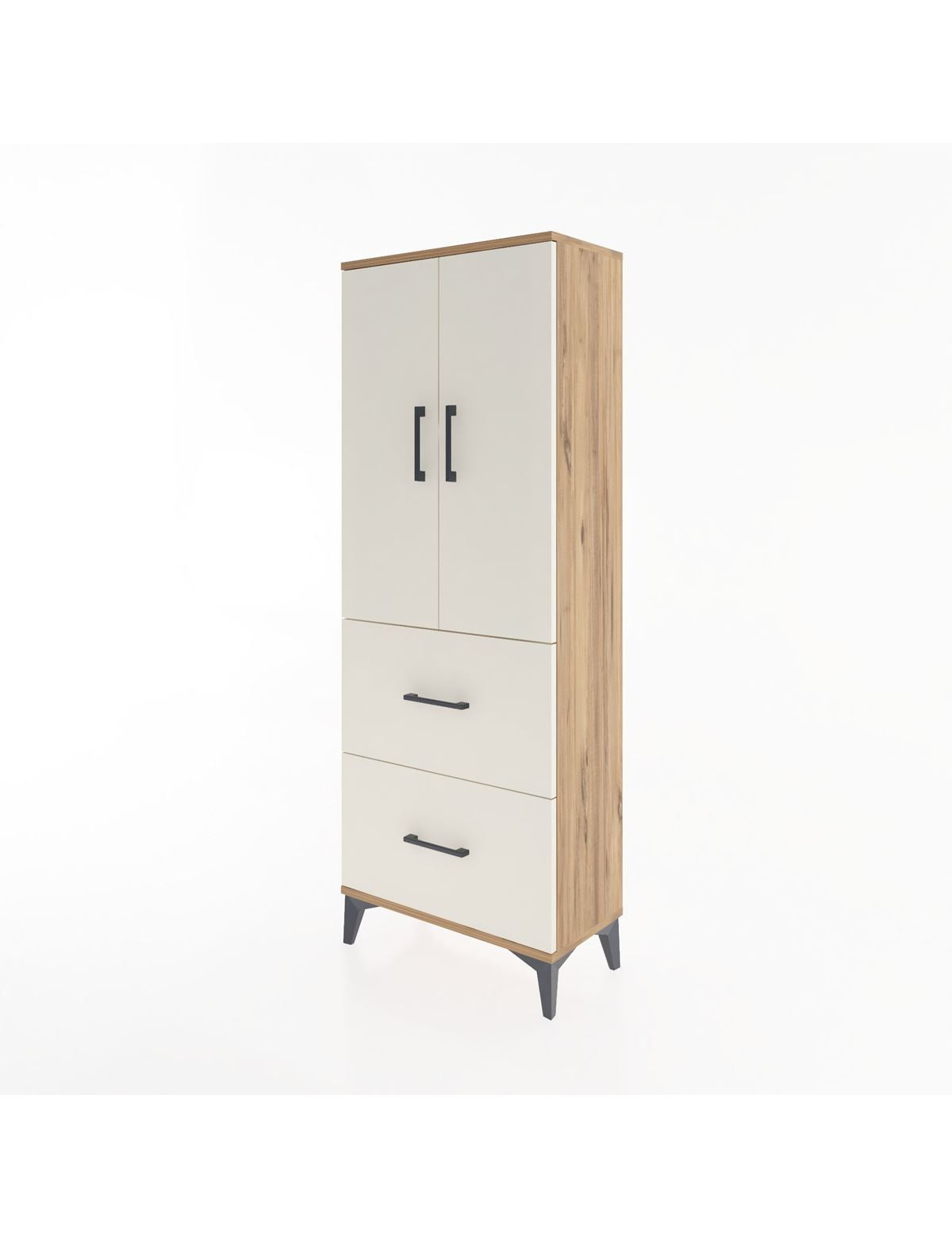 Arges Dolap 3 Raflı 2 Çekmeceli 2 Kapaklı 60x30x163 - S20M063V7A