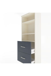 Arges Dolap 3 Raflı 2 Çekmeceli 60x30x163 Aytaşı-Antrasit