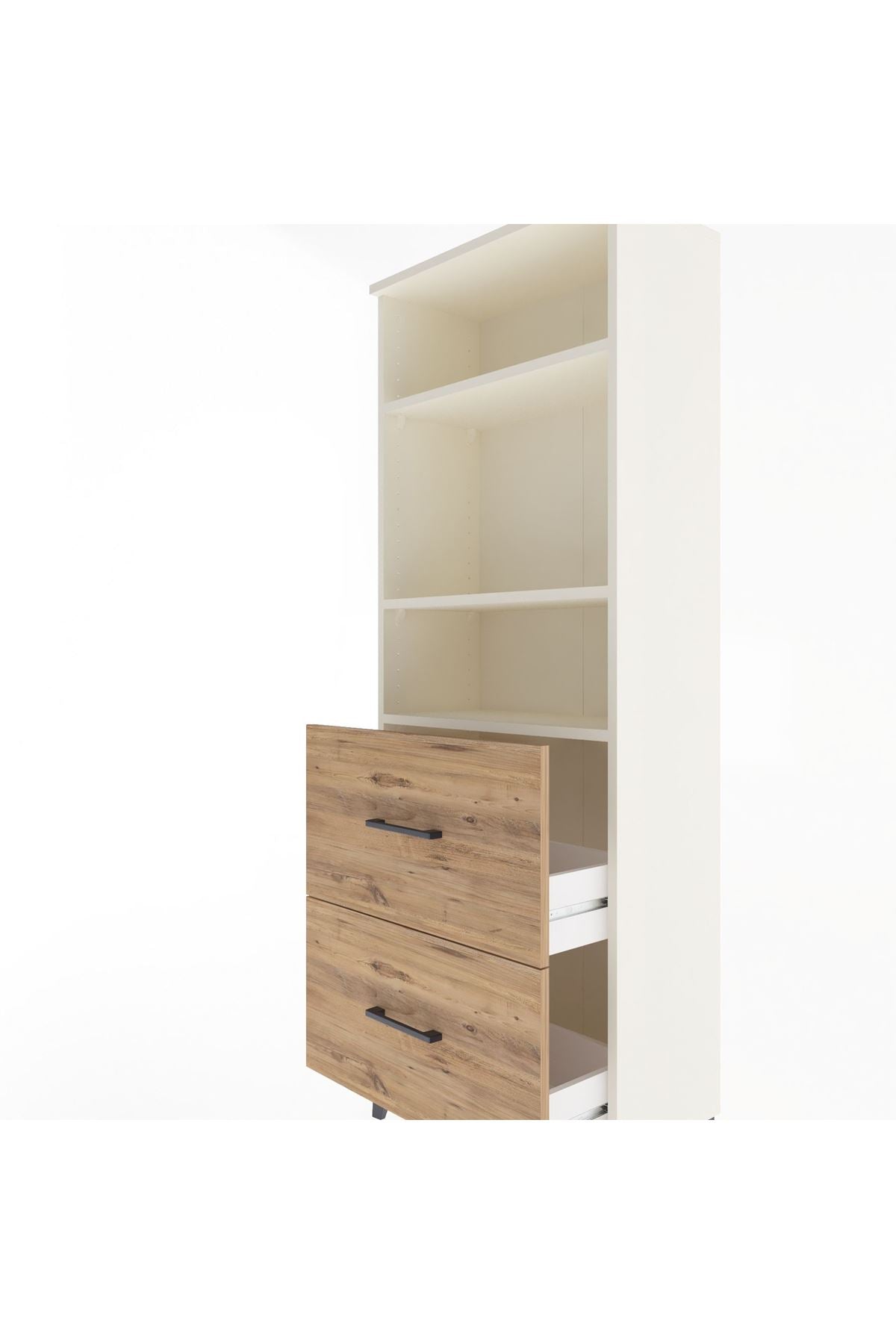 Arges Dolap 3 Raflı 2 Çekmeceli 60x30x163 Aytaşı-Çam