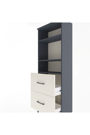 Arges Dolap 3 Raflı 2 Çekmeceli 60x30x163 Antrasit-Aytaşı