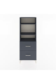 Arges Dolap 3 Raflı 2 Çekmeceli 60x30x163 Antrasit-Antrasit