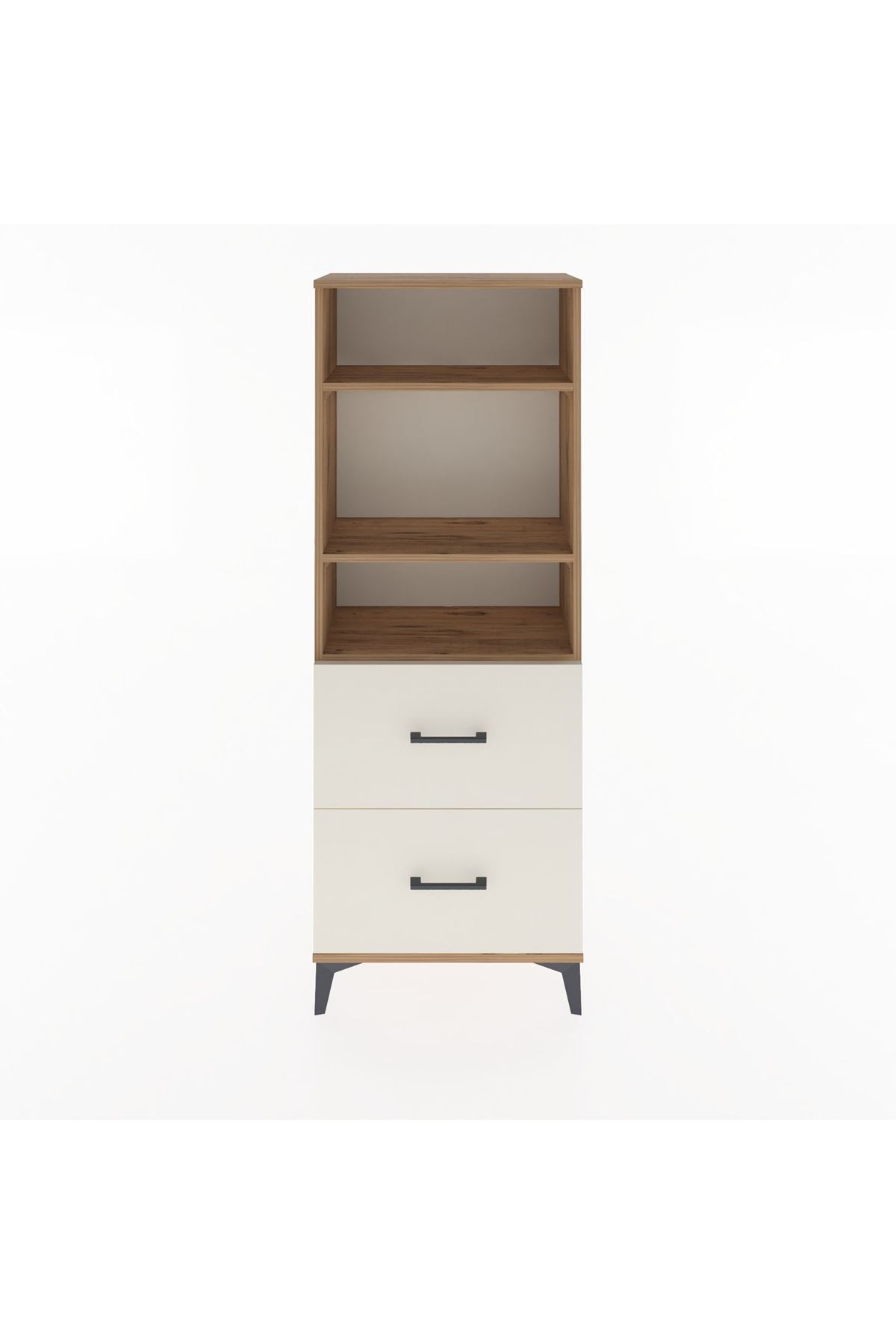 Arges Dolap 3 Raflı 2 Çekmeceli 60x30x163 Çam-Aytaşı