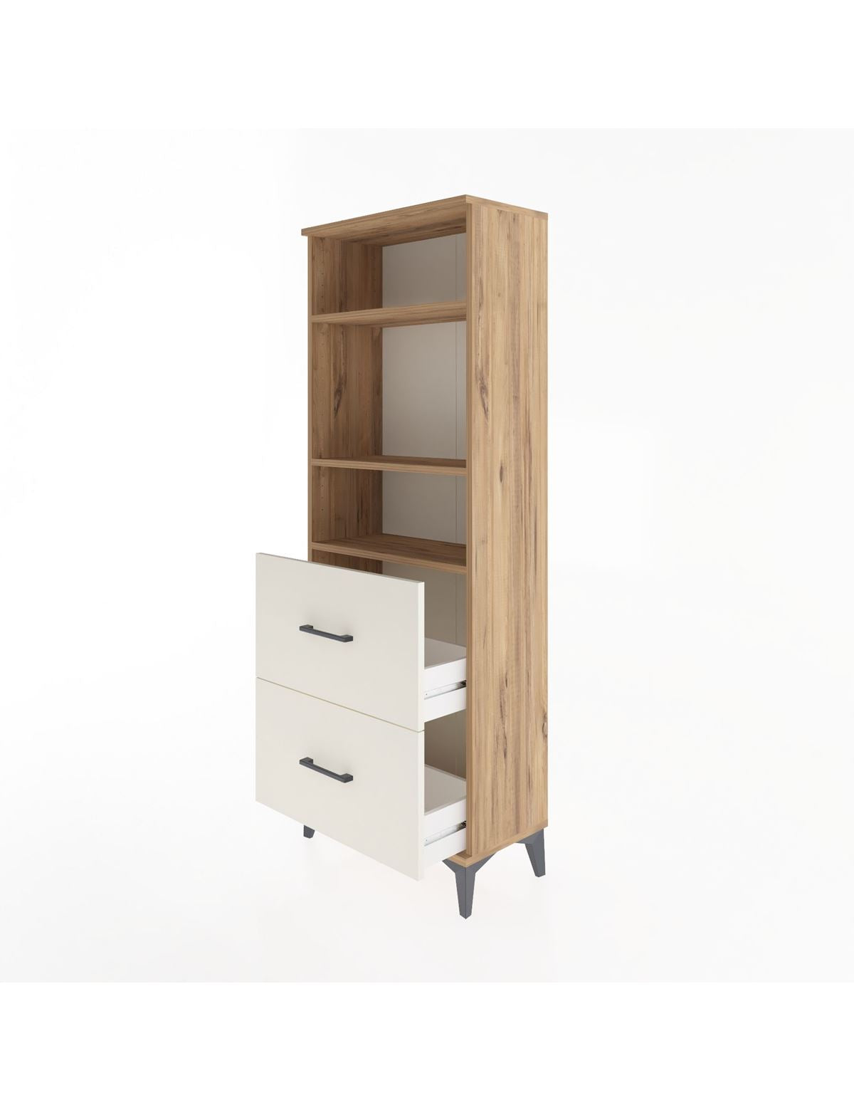 Arges Dolap 3 Raflı 2 Çekmeceli 60x30x163 - S20M064V7A