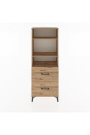 Arges Dolap 3 Raflı 2 Çekmeceli 60x30x163 Çam-Çam