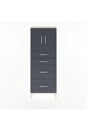 Arges Dolap 2 Raflı 4 Çekmeceli 2 Kapaklı 60x30x163 Aytaşı-Antrasit