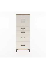 Arges Dolap 2 Raflı 4 Çekmeceli 2 Kapaklı 60x30x163