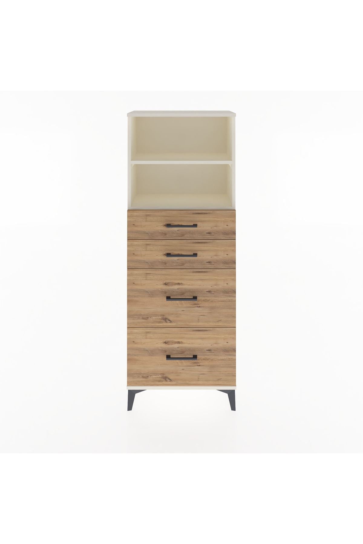 Arges Dolap 2 Raflı 4 Çekmeceli 60x30x163 Aytaşı-Çam