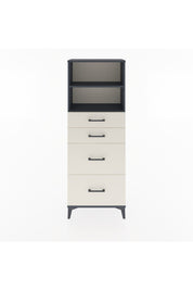 Arges Dolap 2 Raflı 4 Çekmeceli 60x30x163 Antrasit-Aytaşı