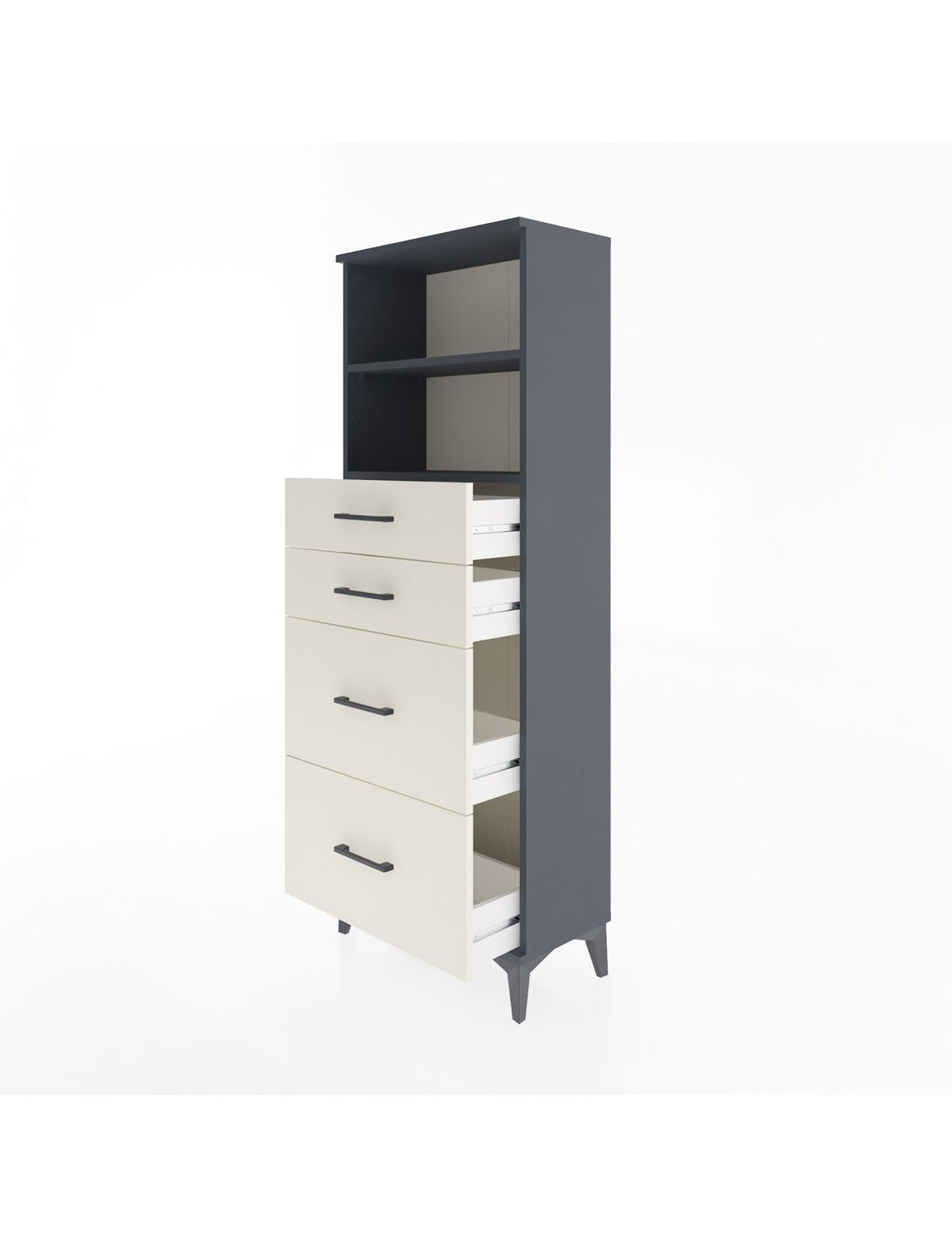 Arges Dolap 2 Raflı 4 Çekmeceli 60x30x163 - S20M066V4A