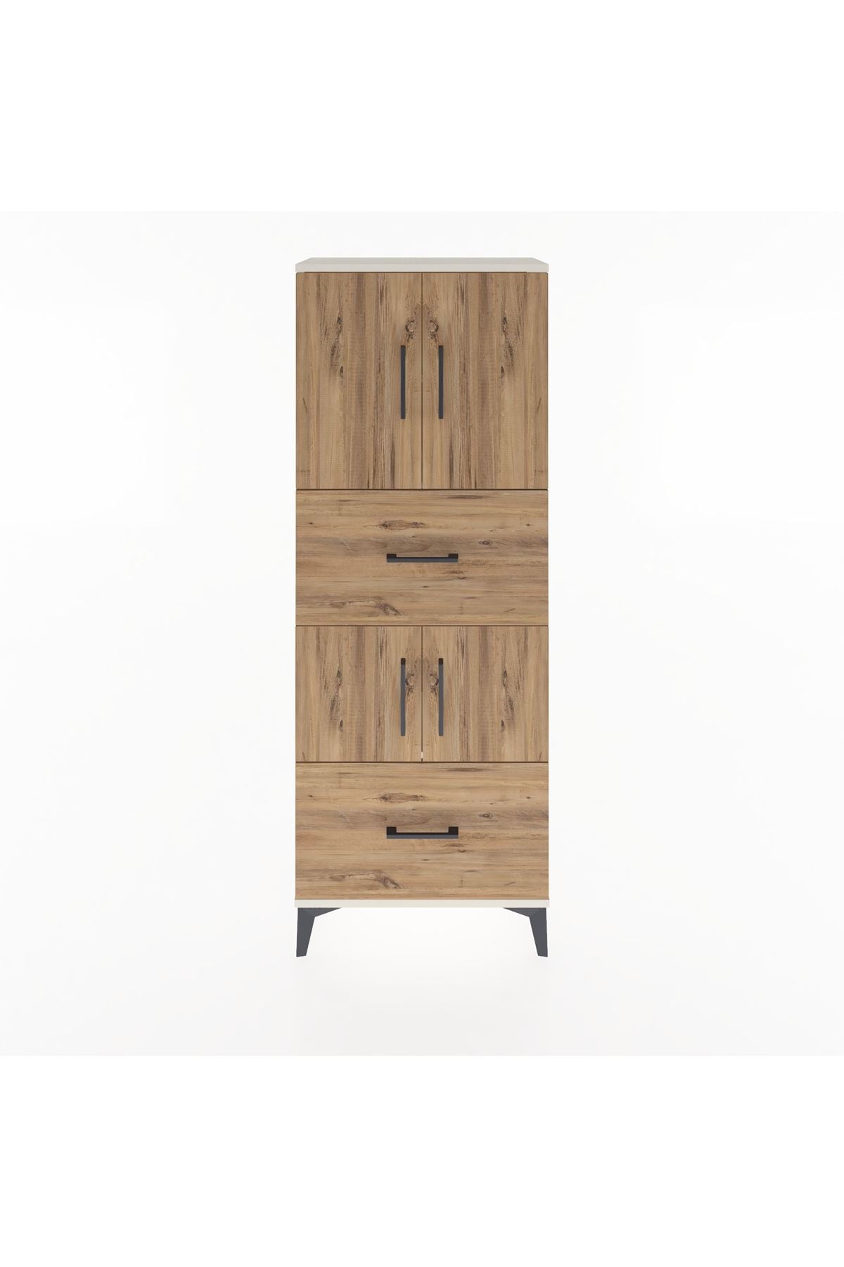 Arges Dolap 3 Raflı 2 Çekmeceli 4 Kapaklı 60x30x163 Aytaşı-Çam