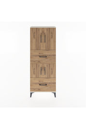 Arges Dolap 3 Raflı 2 Çekmeceli 4 Kapaklı 60x30x163 Aytaşı-Çam