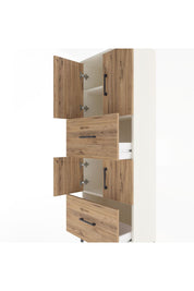 Arges Dolap 3 Raflı 2 Çekmeceli 4 Kapaklı 60x30x163 Aytaşı-Çam