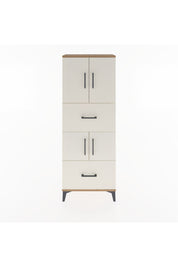 Arges Dolap 3 Raflı 2 Çekmeceli 4 Kapaklı 60x30x163 Çam-Aytaşı