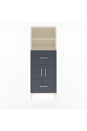 Arges Dolap 3 Raflı 2 Çekmeceli 2 Kapaklı 60x30x163 Aytaşı-Antrasit