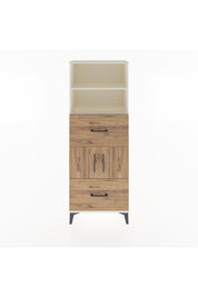 Arges Dolap 3 Raflı 2 Çekmeceli 2 Kapaklı 60x30x163 Aytaşı-Çam