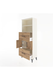 Arges Dolap 3 Raflı 2 Çekmeceli 2 Kapaklı 60x30x163 Aytaşı-Çam