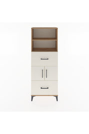 Arges Dolap 3 Raflı 2 Çekmeceli 2 Kapaklı 60x30x163 Çam-Aytaşı