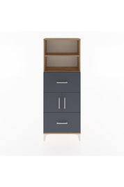 Arges Dolap 3 Raflı 2 Çekmeceli 2 Kapaklı 60x30x163 Çam-Antrasit