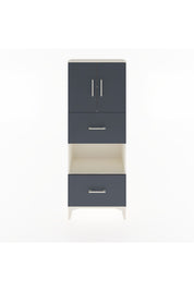 Arges Dolap 3 Raflı 2 Çekmeceli 2 Kapaklı 60x30x163 Aytaşı-Antrasit