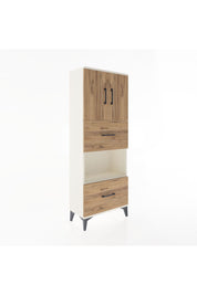 Arges Dolap 3 Raflı 2 Çekmeceli 2 Kapaklı 60x30x163 Aytaşı-Çam
