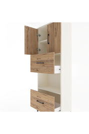 Arges Dolap 3 Raflı 2 Çekmeceli 2 Kapaklı 60x30x163 Aytaşı-Çam