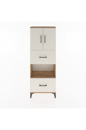 Arges Dolap 3 Raflı 2 Çekmeceli 2 Kapaklı 60x30x163 Çam-Aytaşı