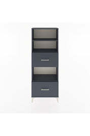 Arges Dolap 3 Raflı 2 Çekmeceli 60x30x163 Antrasit-Antrasit