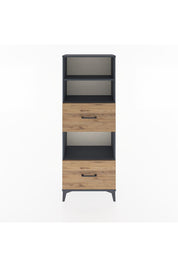 Arges Dolap 3 Raflı 2 Çekmeceli 60x30x163 Antrasit-Çam