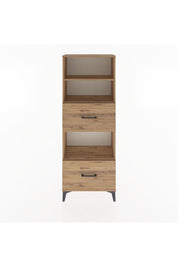 Arges Dolap 3 Raflı 2 Çekmeceli 60x30x163 Çam-Çam