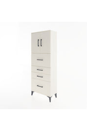 Arges Dolap 2 Raflı 4 Çekmeceli 2 Kapaklı 60x30x163 Aytaşı-Aytaşı