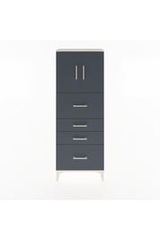 Arges Dolap 2 Raflı 4 Çekmeceli 2 Kapaklı 60x30x163 Aytaşı-Antrasit