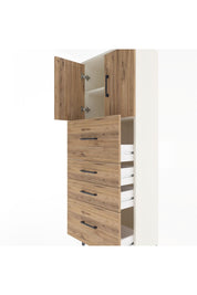 Arges Dolap 2 Raflı 4 Çekmeceli 2 Kapaklı 60x30x163 Aytaşı-Çam