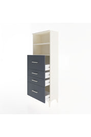 Arges Dolap 2 Raflı 4 Çekmeceli 60x30x163 Aytaşı-Antrasit