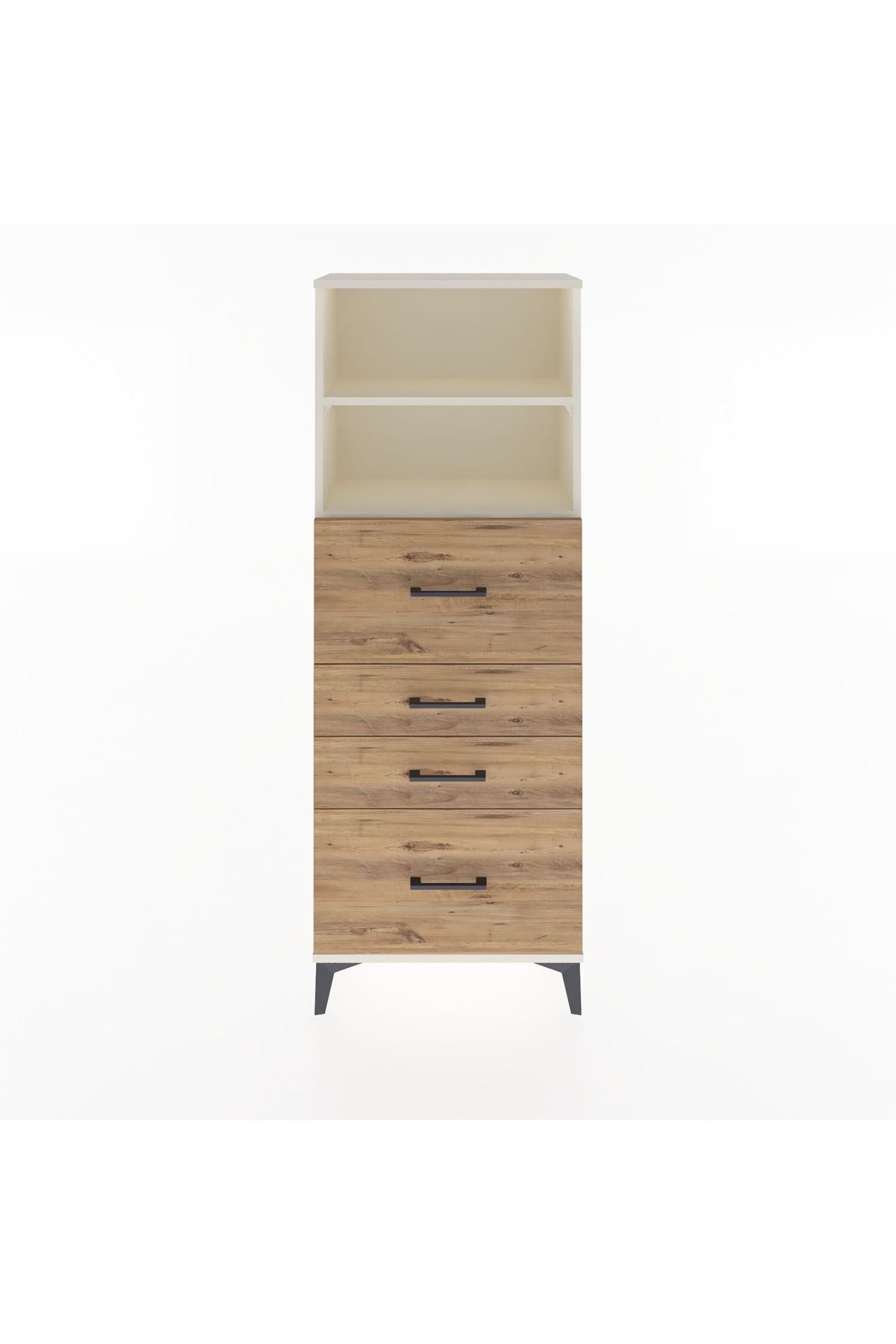 Arges Dolap 2 Raflı 4 Çekmeceli 60x30x163 Aytaşı-Çam