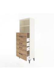 Arges Dolap 2 Raflı 4 Çekmeceli 60x30x163 Aytaşı-Çam