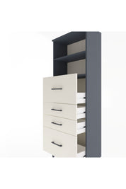 Arges Dolap 2 Raflı 4 Çekmeceli 60x30x163 Antrasit-Aytaşı