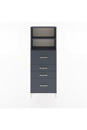 Arges Dolap 2 Raflı 4 Çekmeceli 60x30x163 Antrasit-Antrasit